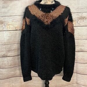 Vintage Black and Copper Sweater